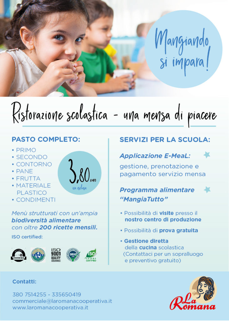 Volantino cooperativa mensa scolastica